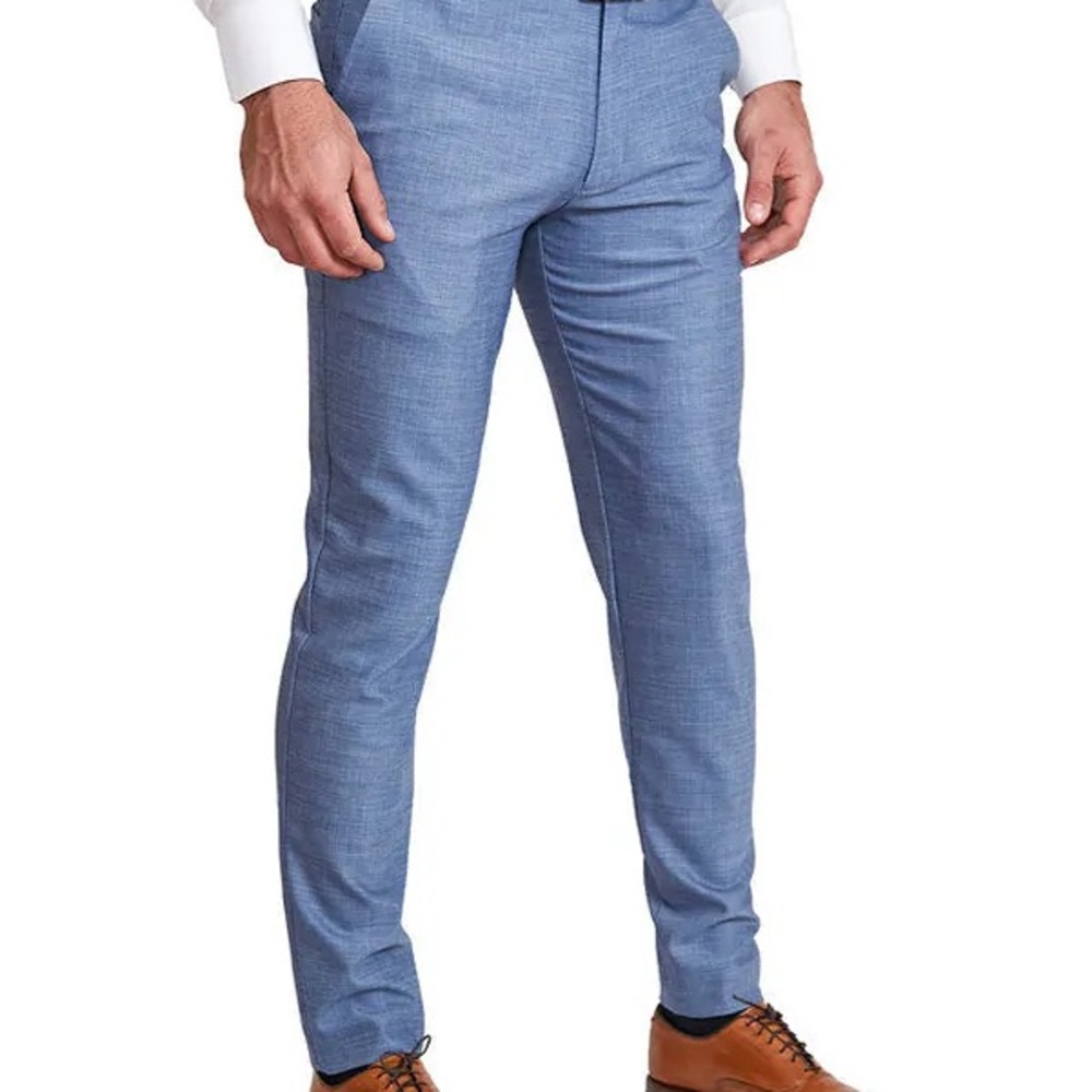 Mens Blue Dress Pant